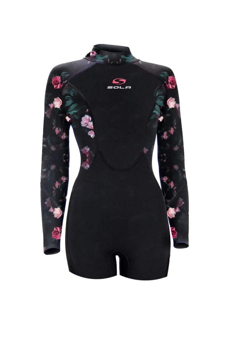 Sola Ladies Ignite BZ 3/2 Springsuit Black/Floral